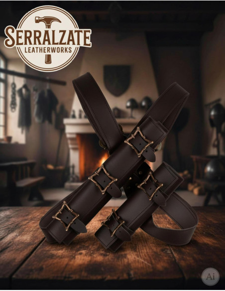 Double porte-épées avec ceinture pour...