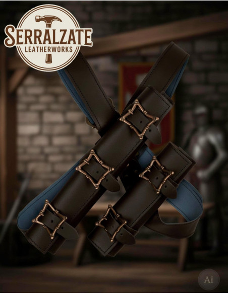 Double porte-épées avec ceinture pour...