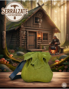 Sac Elara, la gardienne de la flore, cuir vert