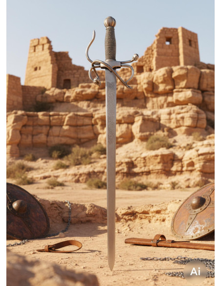 Épée Colada Cid, finition rustique