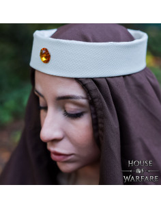 Tiare médiévale en blanc