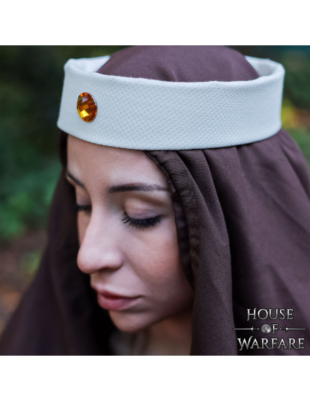 Tiare médiévale en blanc