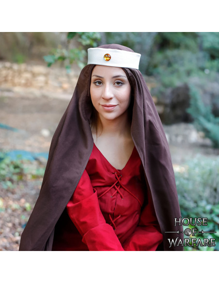 Tiare médiévale en blanc