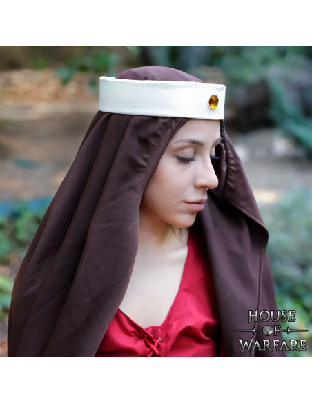 Tiare médiévale en blanc