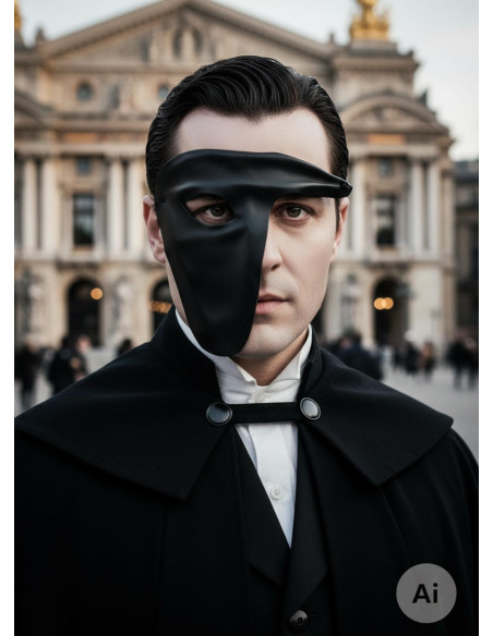 Masque d'opéra en cuir, touche...