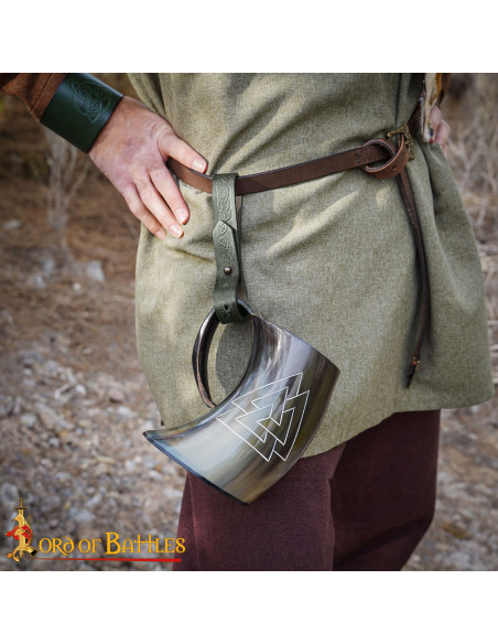 Sangle en cuir celtique artisanale...