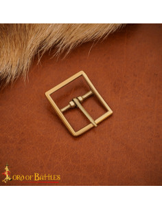 Boucle en laiton massif médiévale 2,3 cm pour ceinturons