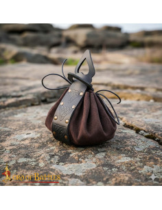 Sac en Cuir Celtique avec Nœuds Repoussés pour Ceinture 2
