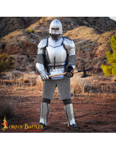 Hache de bataille médiévale en acier carbone (84 cm.) 2