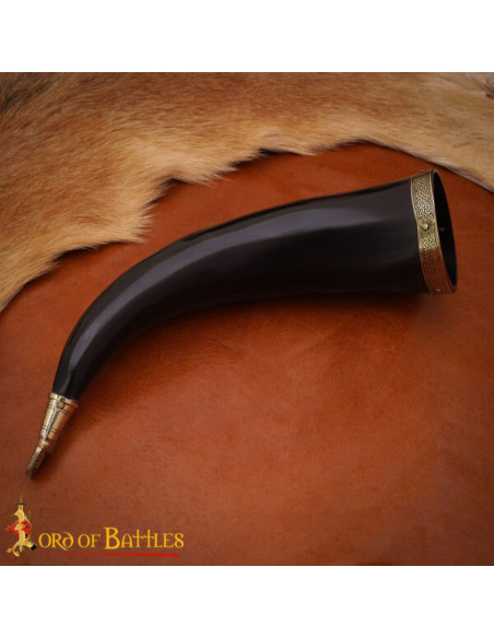 Corne Viking gravée en bétail avec...