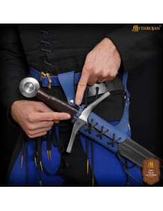 Étrier en cuir véritable médiéval ajustable, main droite