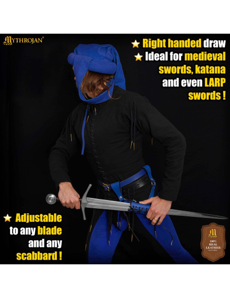 Étrier en cuir véritable médiéval...