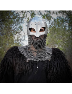 Casque viking avec coiffe en mailles (16 g.)