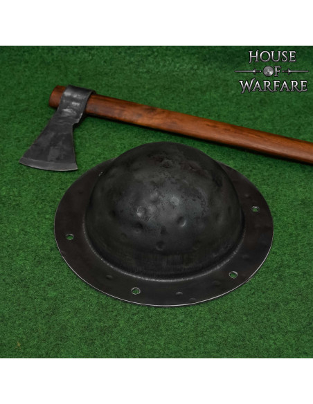 Umbo bouclier acier noir prêt au...