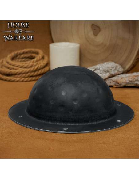 Umbo bouclier acier noir prêt au...