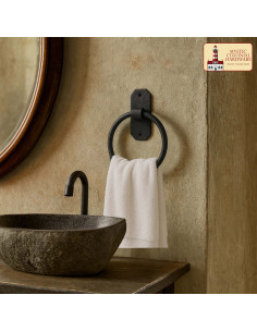 Porte-serviettes rustique en fer forgé vintage 2