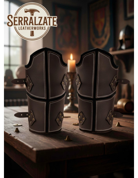 Bracelets en cuir marron véritable de...