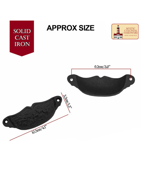 Poignée rustique en fonte en forme de...