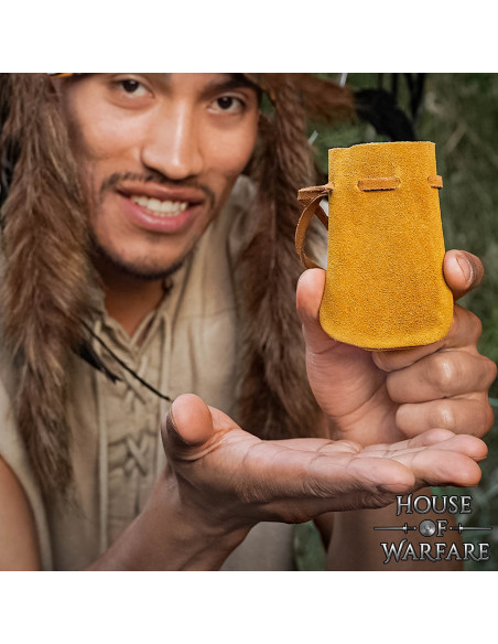 Pochette de médecine en cuir suédé...