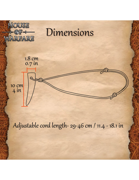 Collier en corne de boeuf poli...