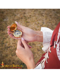 Boussole de poche médiévale en laiton pour la navigation 2