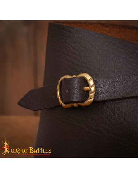 Bottines médiévaux en cuir véritable...