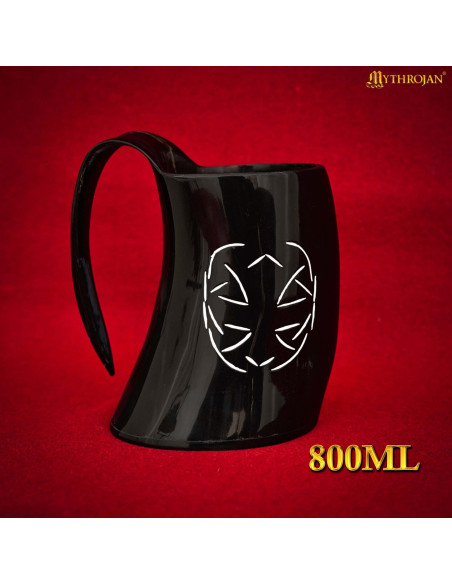 Corne Viking artisanal avec gravure...