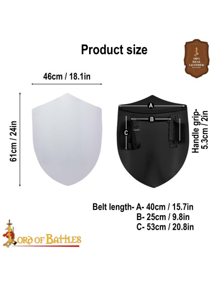 Bouclier Templier Heater Médiéval...