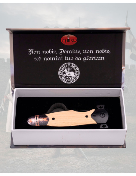 Couteau templier noir de collection...