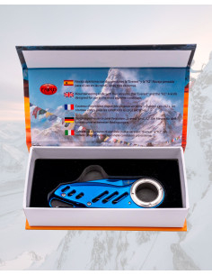 Couteau d'alpinisme Third K2 en acier 420 bleu brillant 2