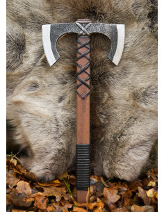 Hache vikingue double pour LARP, modèle Jorvak