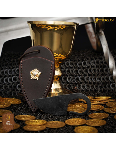 Couteau celtique forgé à col avec...