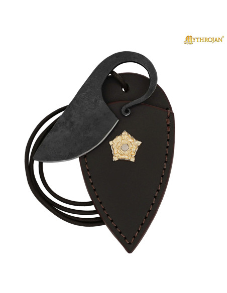 Couteau celtique forgé à col avec...