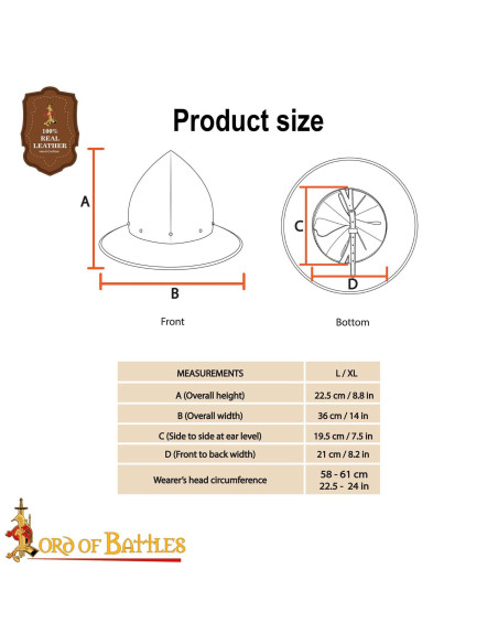 Casque médiéval Kettle Acier Poli...