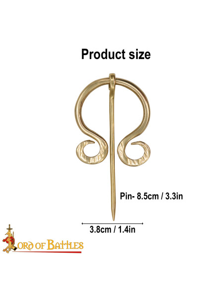 Fermoir viking pour cape en laiton...