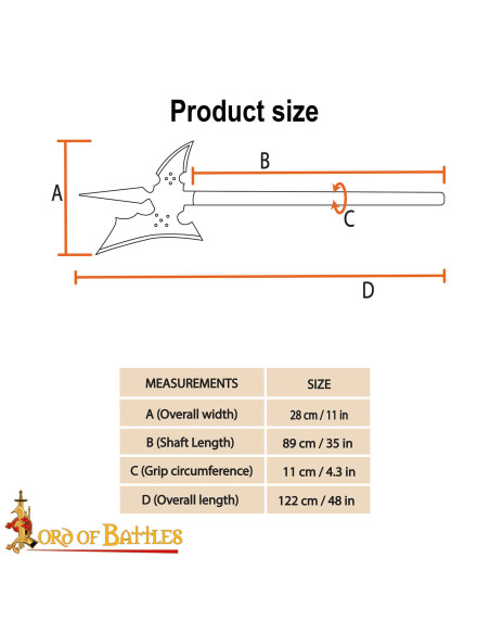 Hallebarde de guerre médiévale...