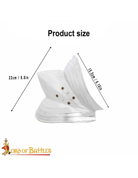 Coudières médiévales en acier 18G...