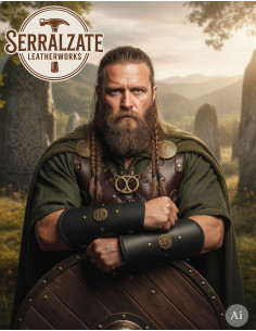 Bracelets en fleur celtique pour guerriers, noirs 2