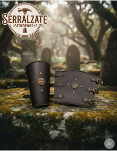 Bracelets en fleur celtique pour guerriers, noirs