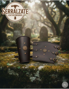 Bracelets en fleur celtique pour guerriers, marron