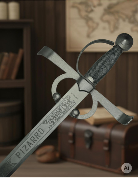 Épée Francisco Pizarro, rustique