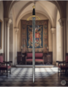 Grande épée de capitaine, dorée 2