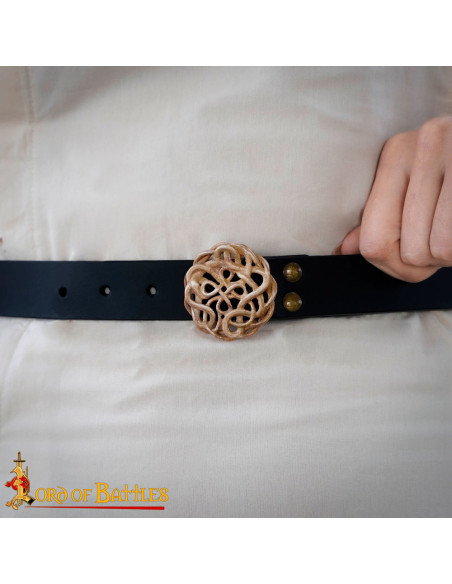 Boucle celtique en bronze massif pour...