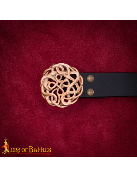 Boucle celtique en bronze massif pour...