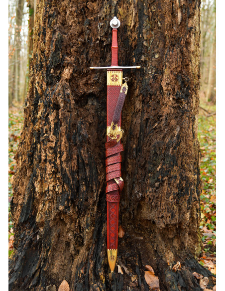 Épée médiévale à deux mains Loup de...