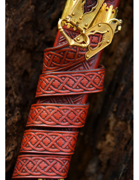 Épée médiévale à deux mains Loup de...