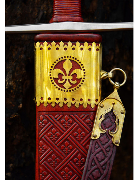 Épée médiévale à deux mains Loup de...