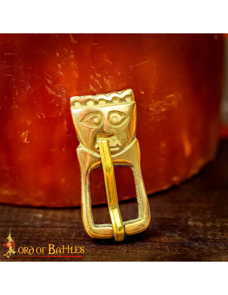 Boucle médiévale en laiton XIVe...