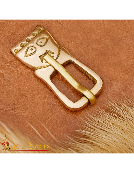 Boucle médiévale en laiton XIVe...