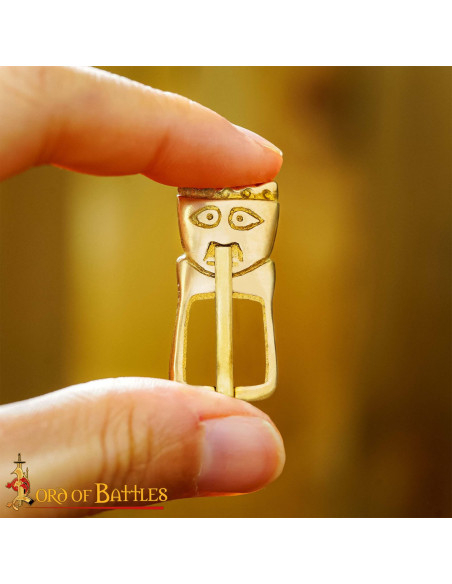 Boucle médiévale en laiton XIVe...